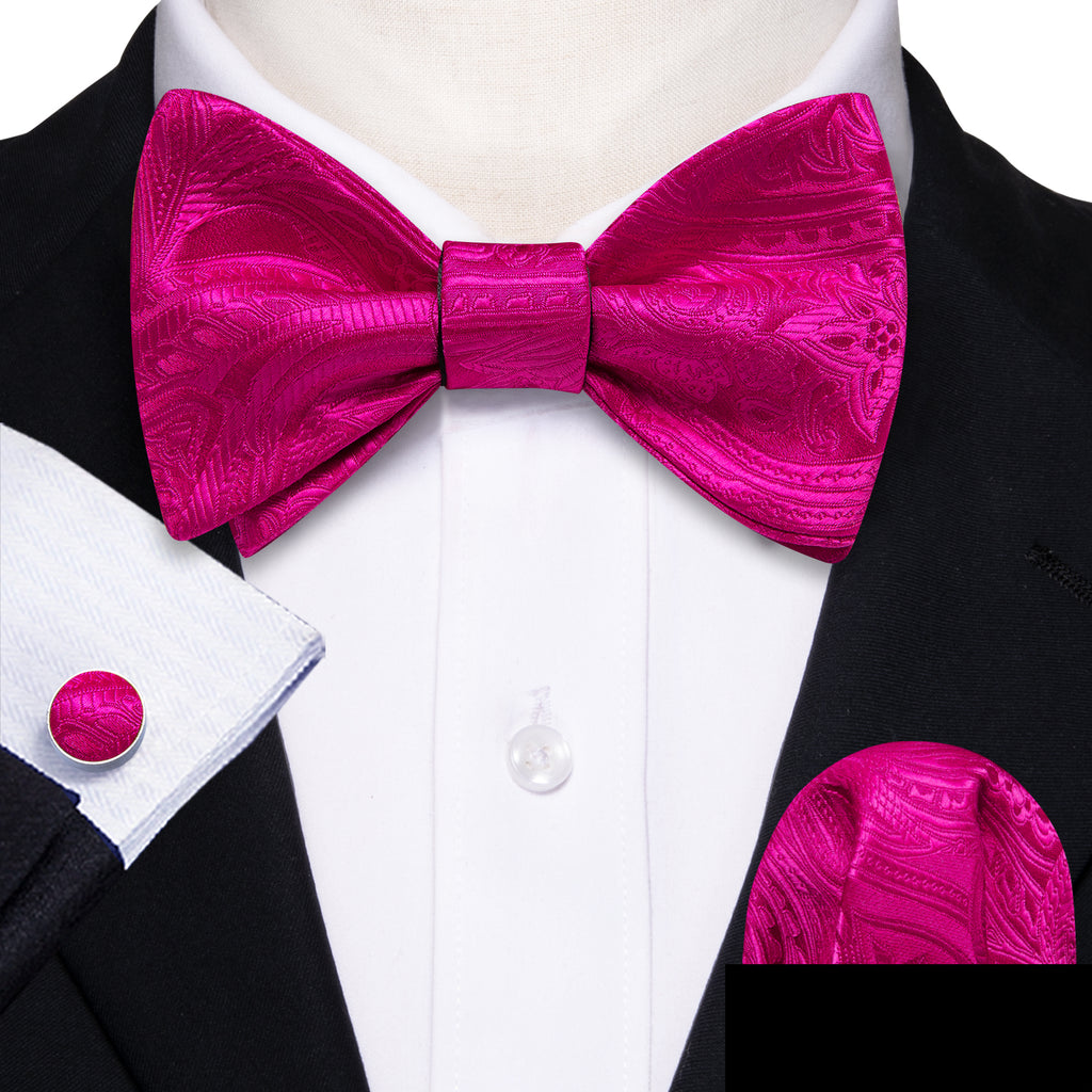 Orchid Paisley Bow Tie Set - GentCrest - View 2