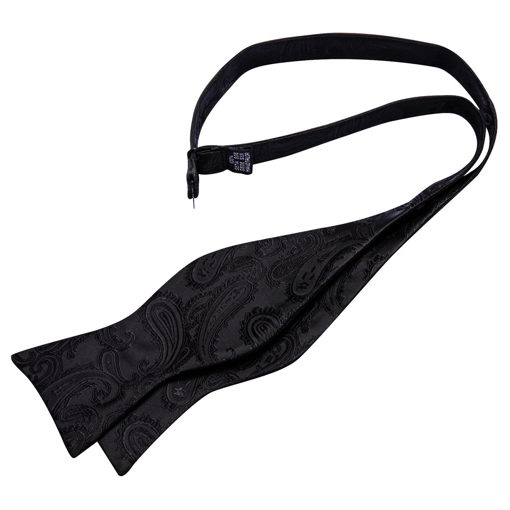 GentCrest Black Paisley Bowtie Set - Image 4