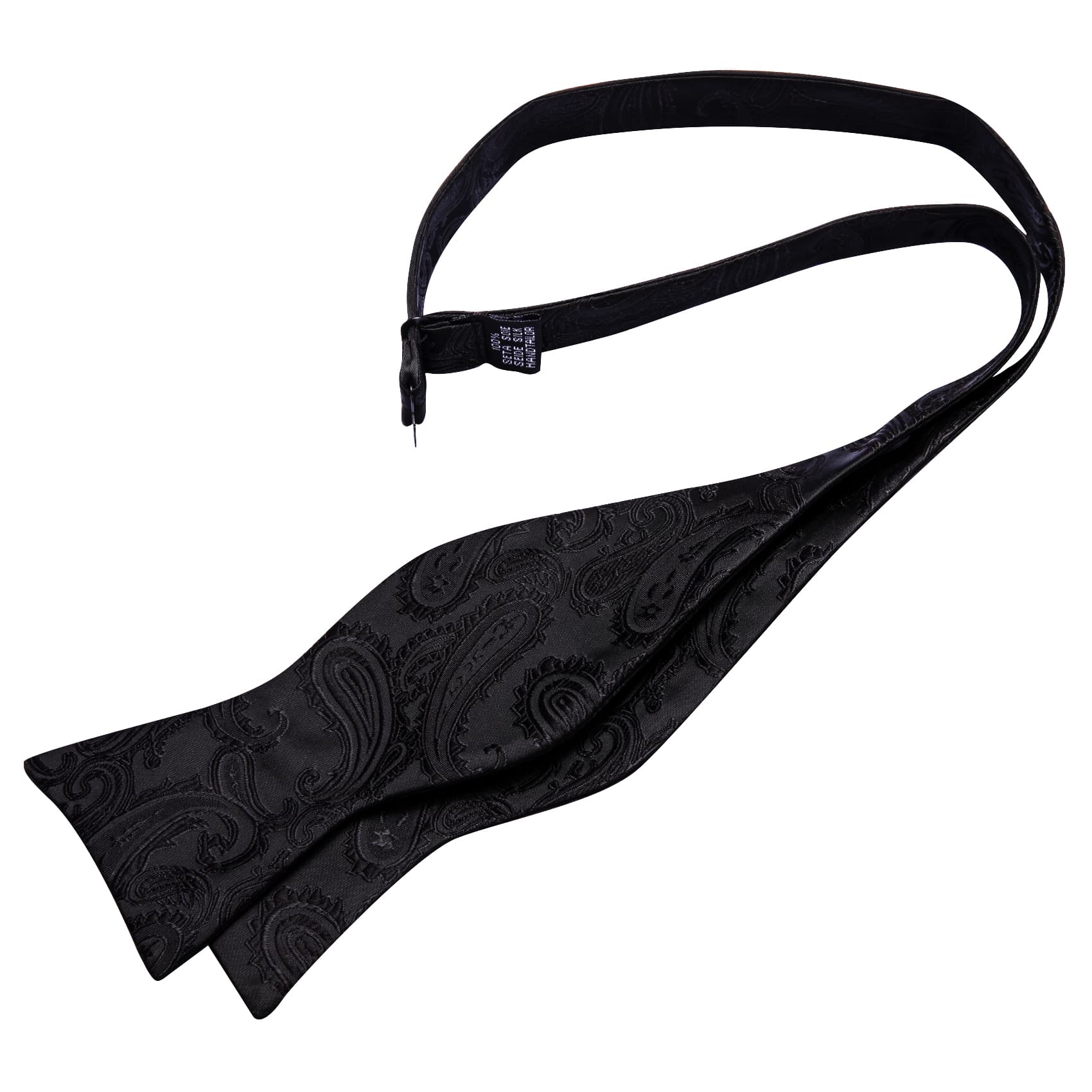 GentCrest Black Paisley Bowtie Set - Image 4