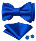 Blue Formal Wedding Bow Tie Set - GentCrest