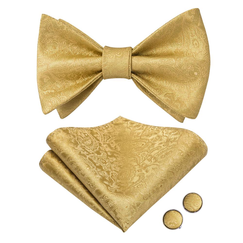 GentCrest Gold Solid Bowtie Set - Image 3