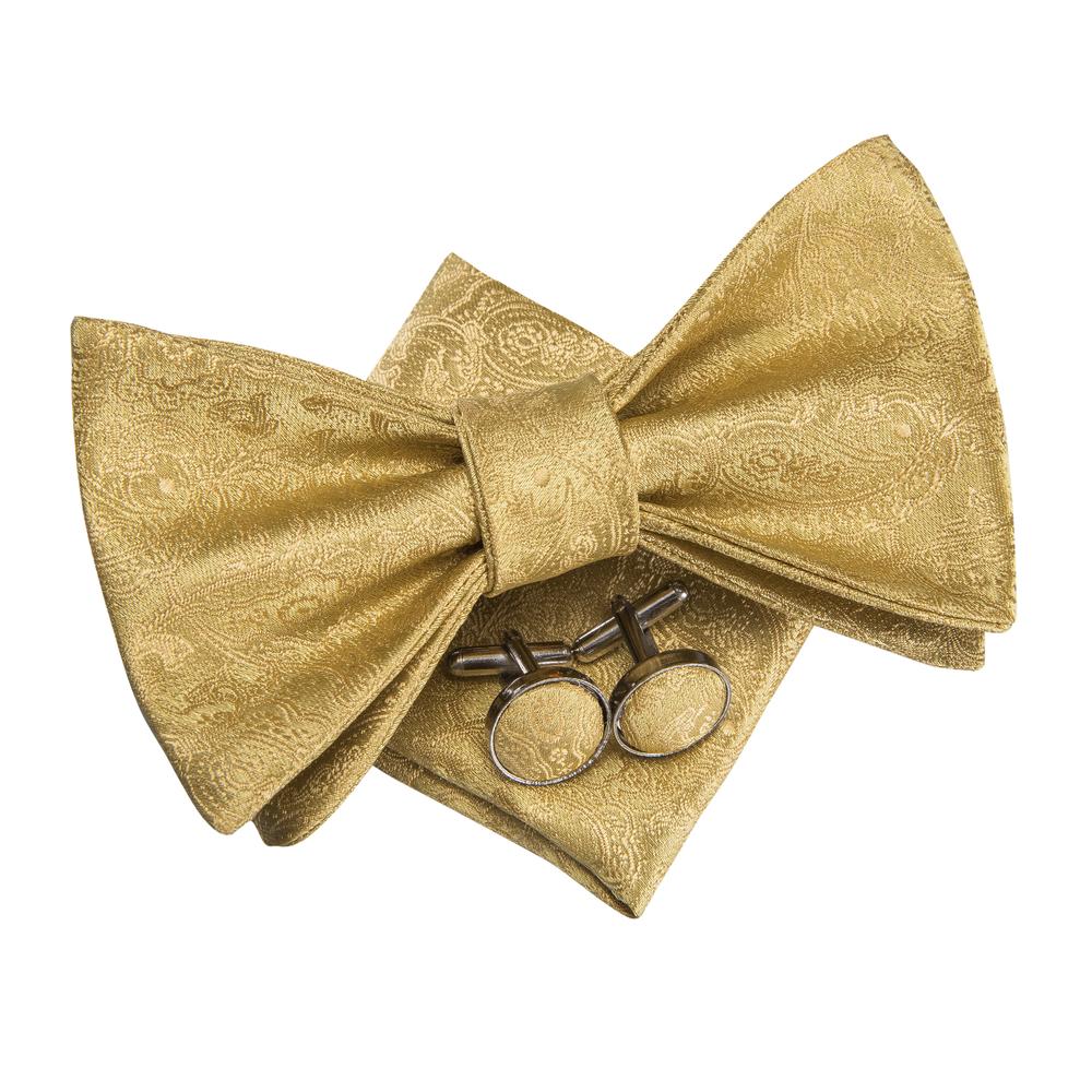 GentCrest Gold Solid Bowtie Set - Image 2