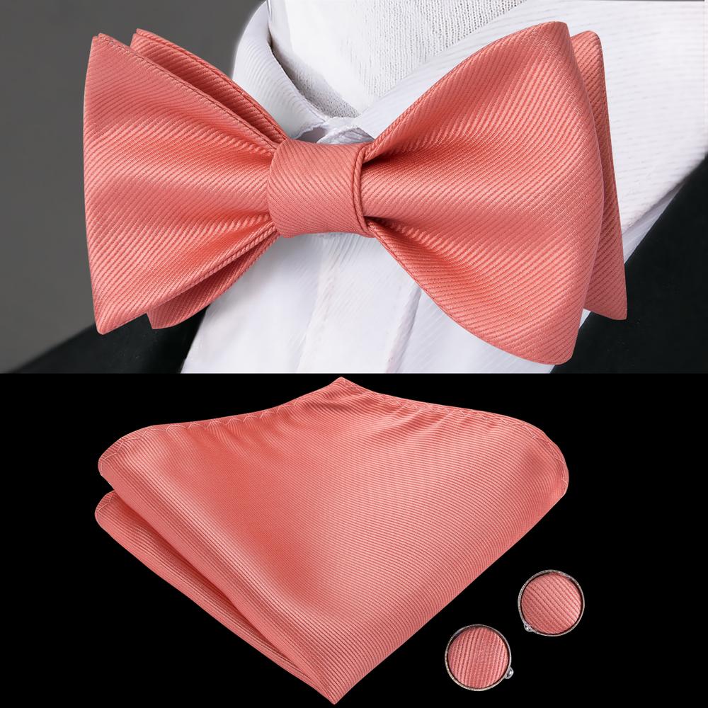 GentCrest Pink Solid Bowtie Set - Image 3
