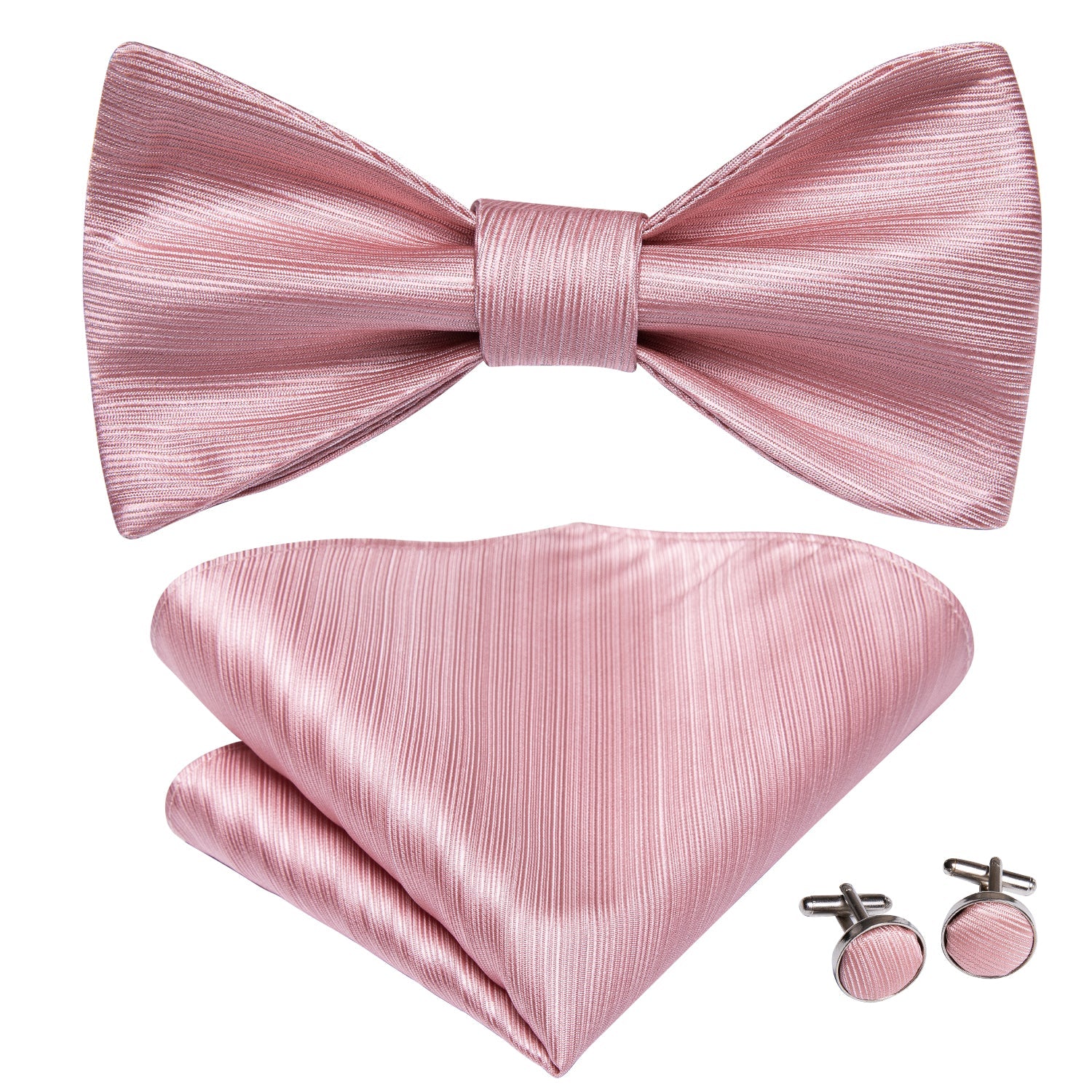 GentCrest Pink Striped Bowtie Set - Image 2