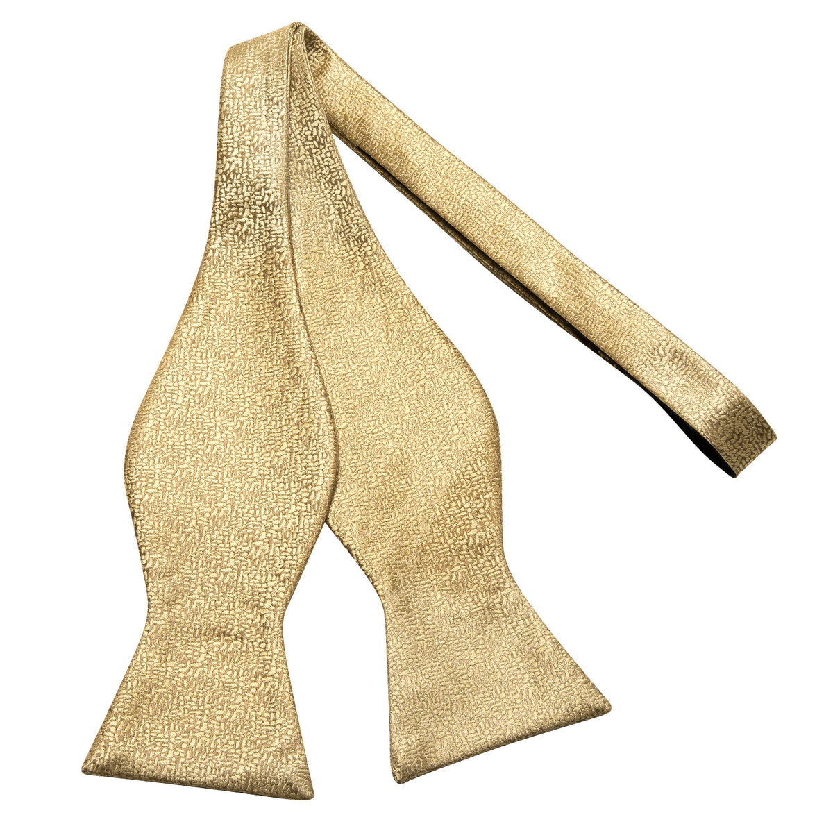 Champagne , Pocket Square and Cufflinks Bow Tie Set - GentCrest - View 3