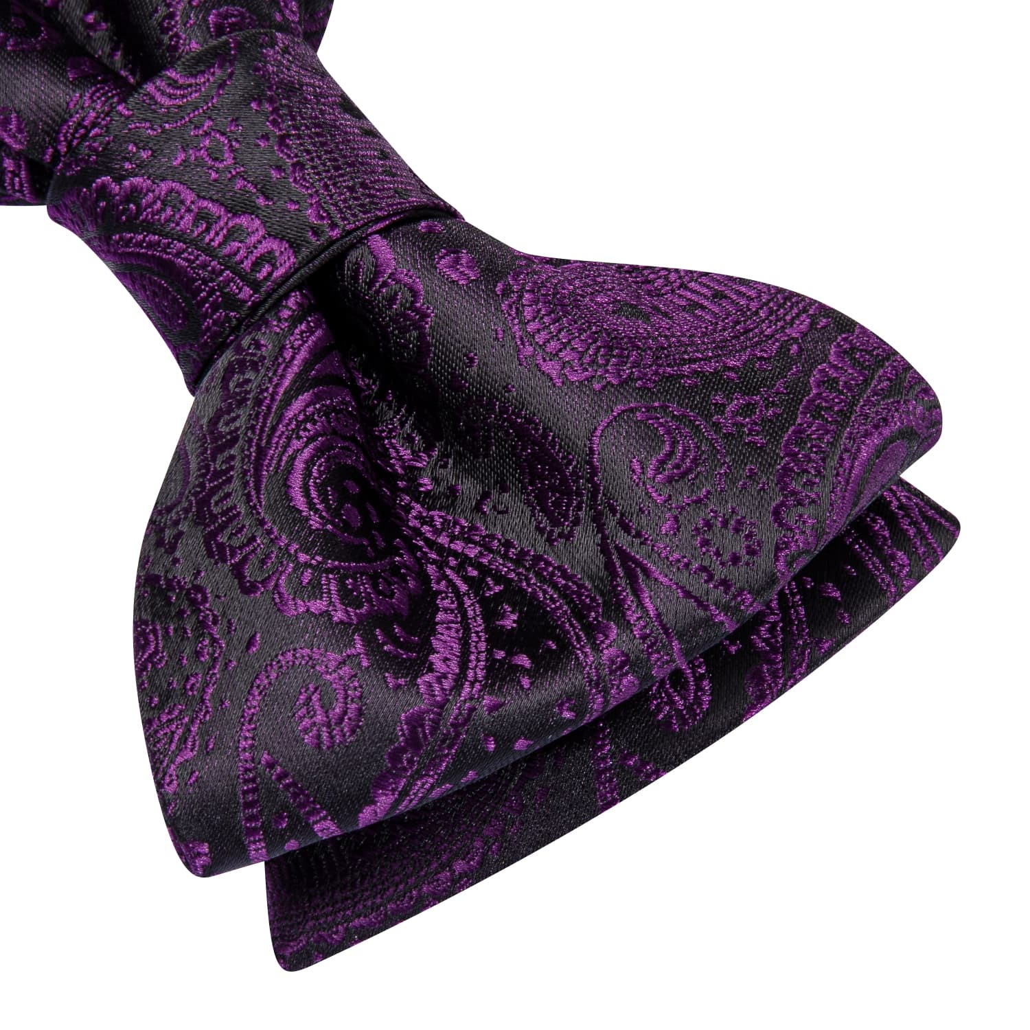 GentCrest Purple Paisley Bowtie Set - Image 3