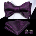 GentCrest Purple Paisley Bowtie Set - Image 1