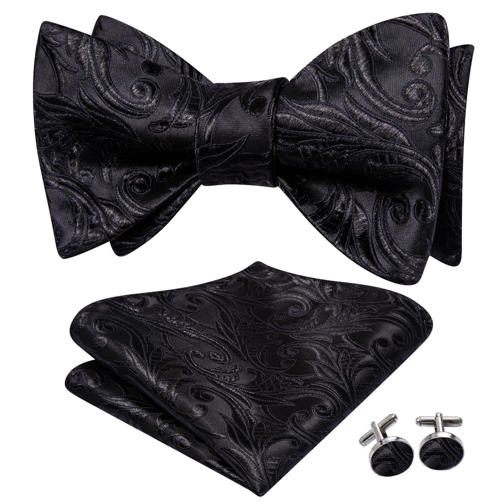 GentCrest Black Floral Bowtie Set - Image 2