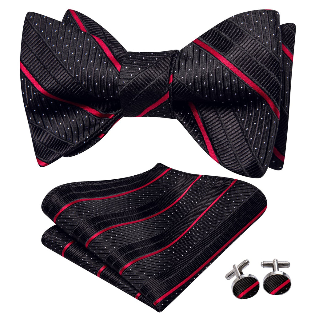 GentCrest Black Striped Bowtie Set - Image 2