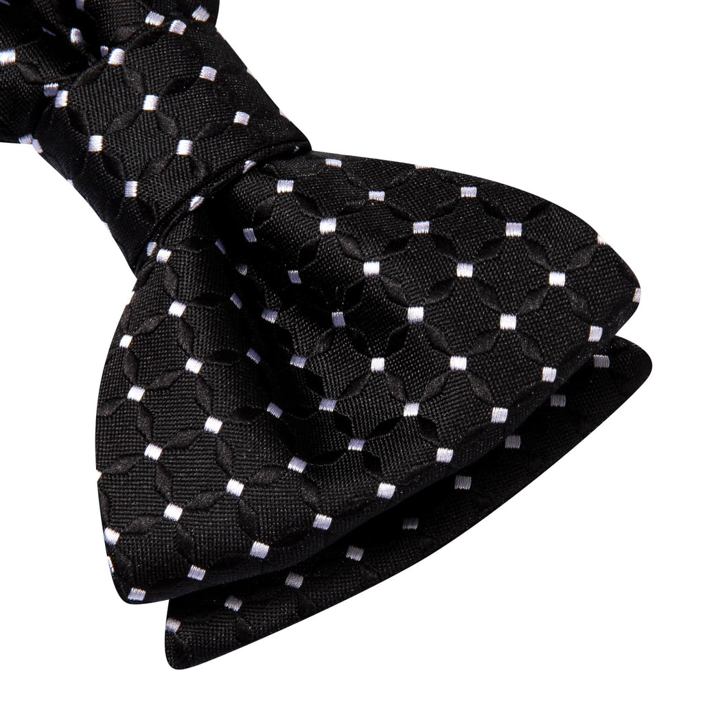 GentCrest Black Plaid Bowtie Set - Image 4