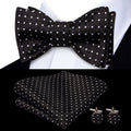 GentCrest Black Plaid Bowtie Set - Image 1