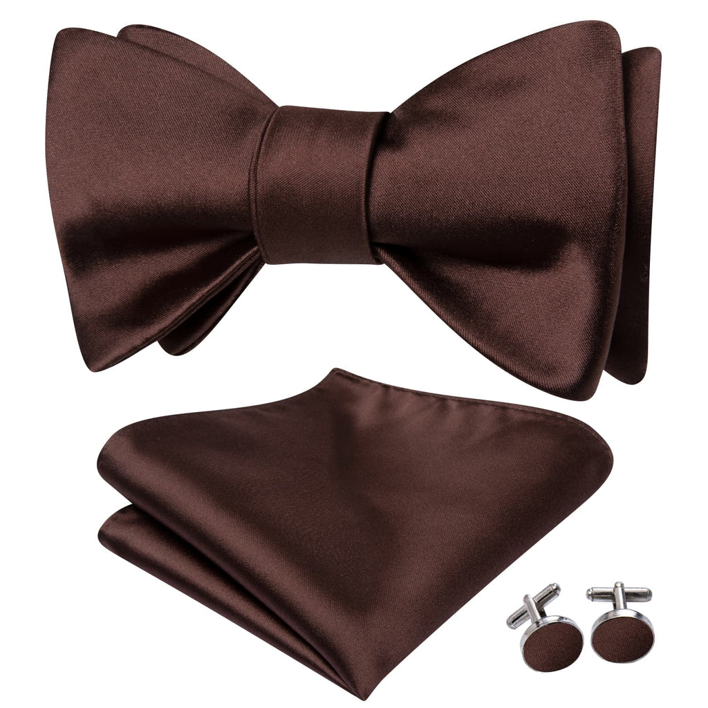 GentCrest Brown Solid Bowtie Set - Image 2