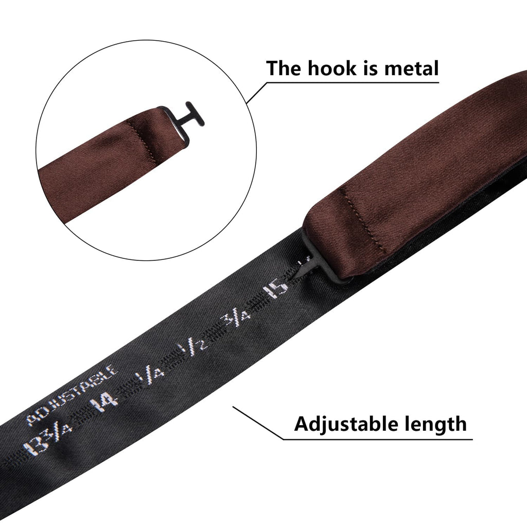 GentCrest Brown Solid Bowtie Set - Image 5