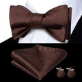 GentCrest Brown Solid Bowtie Set - Image 1