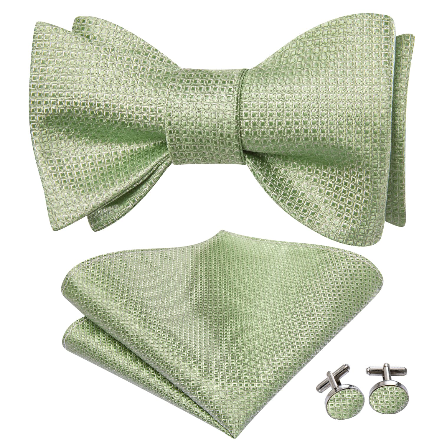 GentCrest Red Geometric Bowtie Set - Image 2