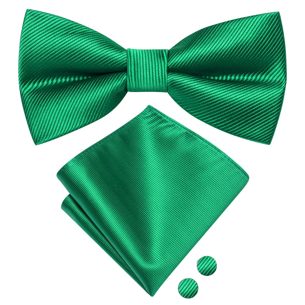 GentCrest Green Solid Bowtie Set - Image 3