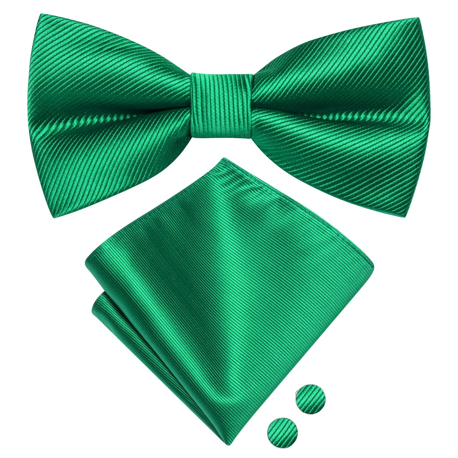 GentCrest Green Solid Bowtie Set - Image 3