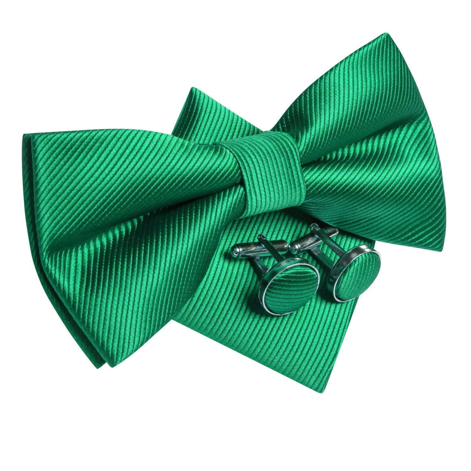 GentCrest Green Solid Bowtie Set - Image 4