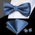 GentCrest Blue Solid Bowtie Set - Image 1