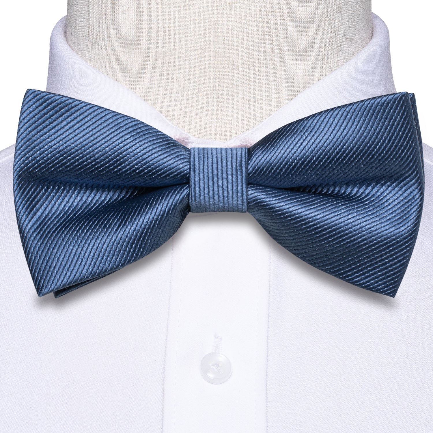 GentCrest Blue Solid Bowtie Set - Image 5
