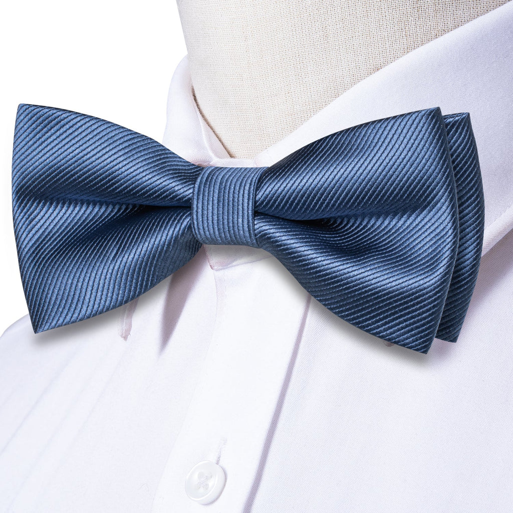 GentCrest Blue Solid Bowtie Set - Image 4