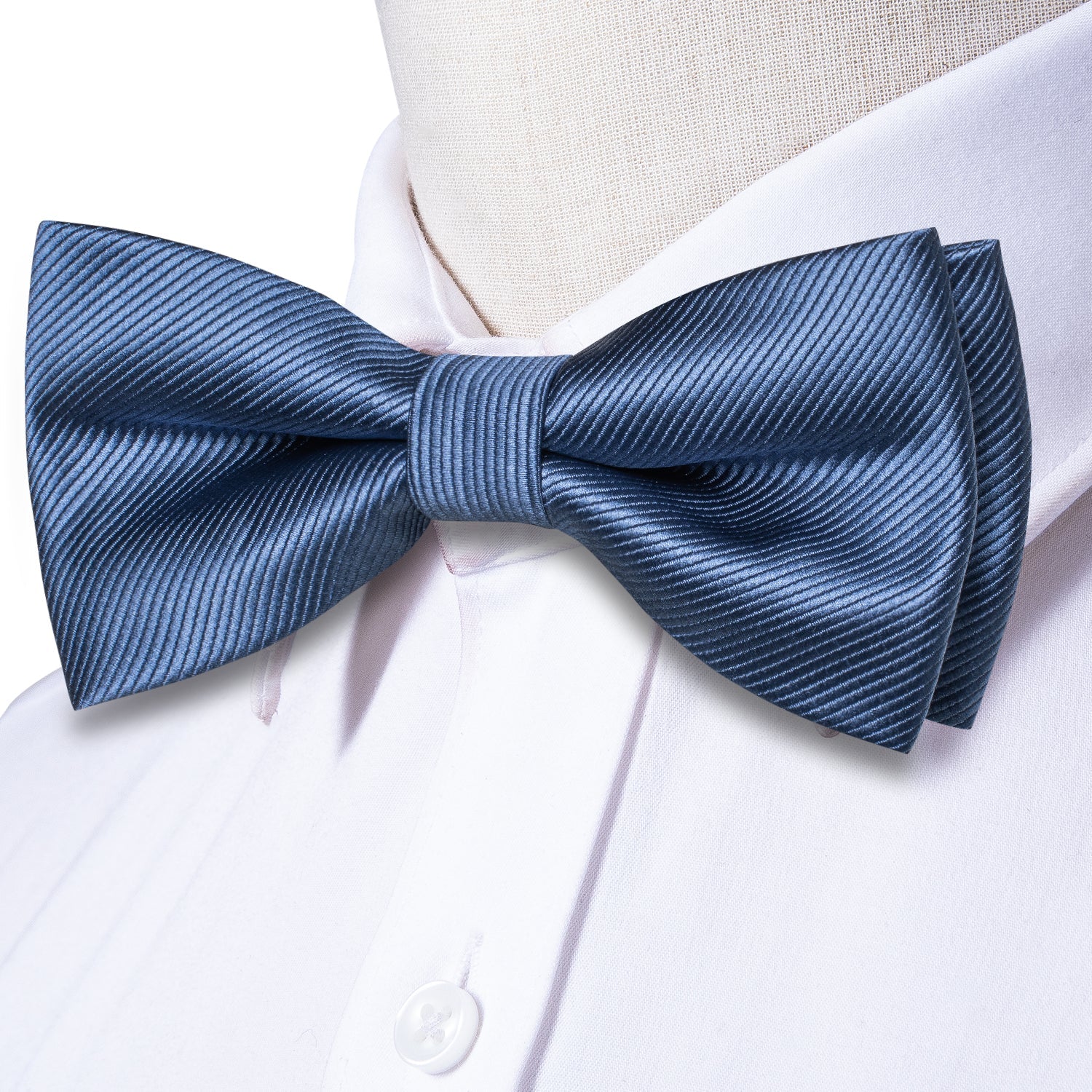 GentCrest Blue Solid Bowtie Set - Image 4