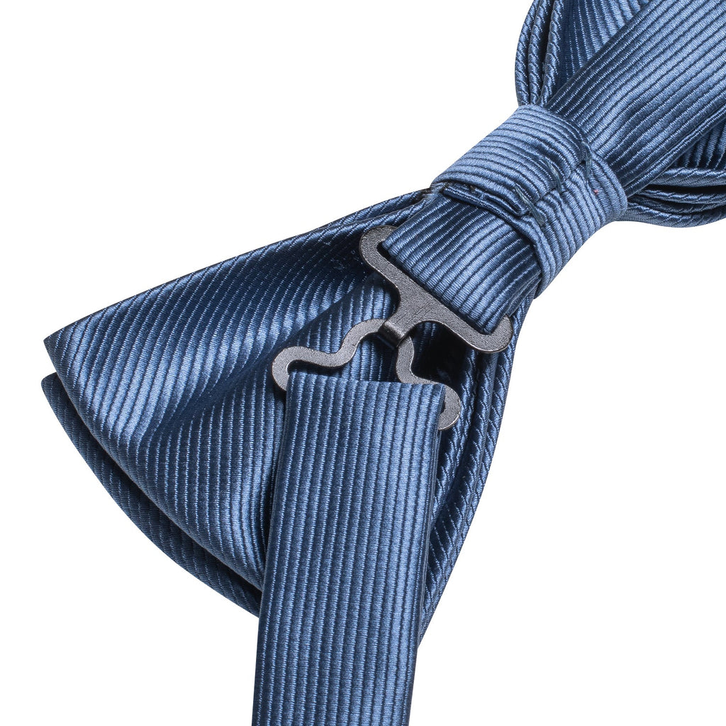 GentCrest Blue Solid Bowtie Set - Image 8