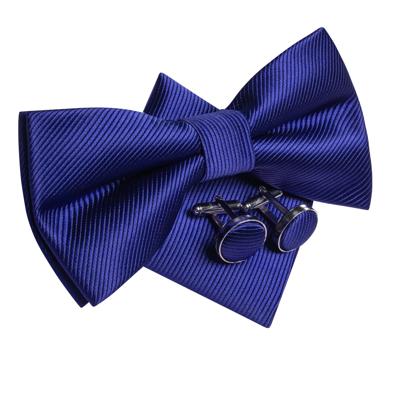 GentCrest Blue Solid Bowtie Set - Image 2