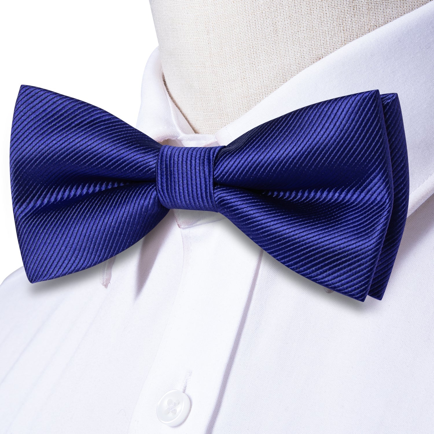 GentCrest Blue Solid Bowtie Set - Image 3