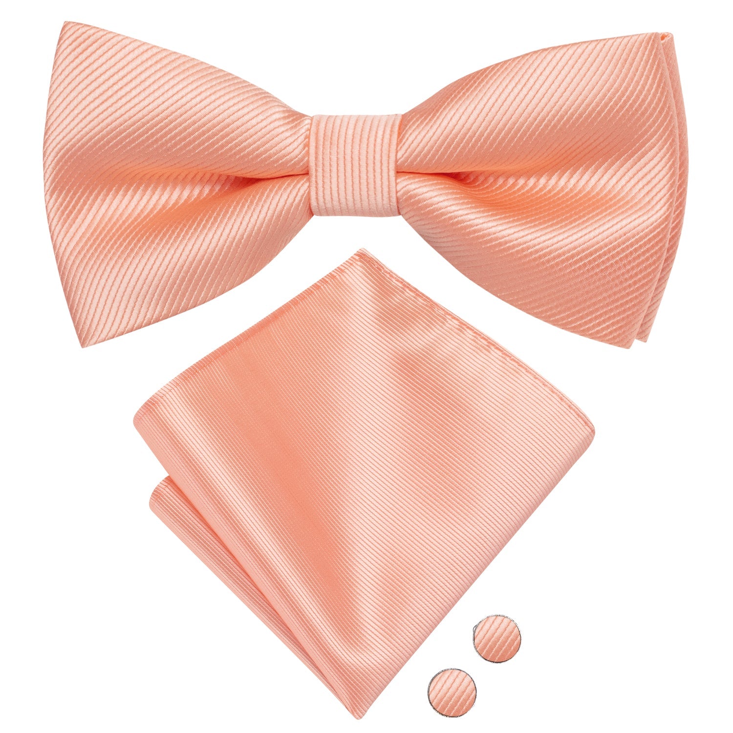 GentCrest Pink Solid Bowtie Set - Image 3