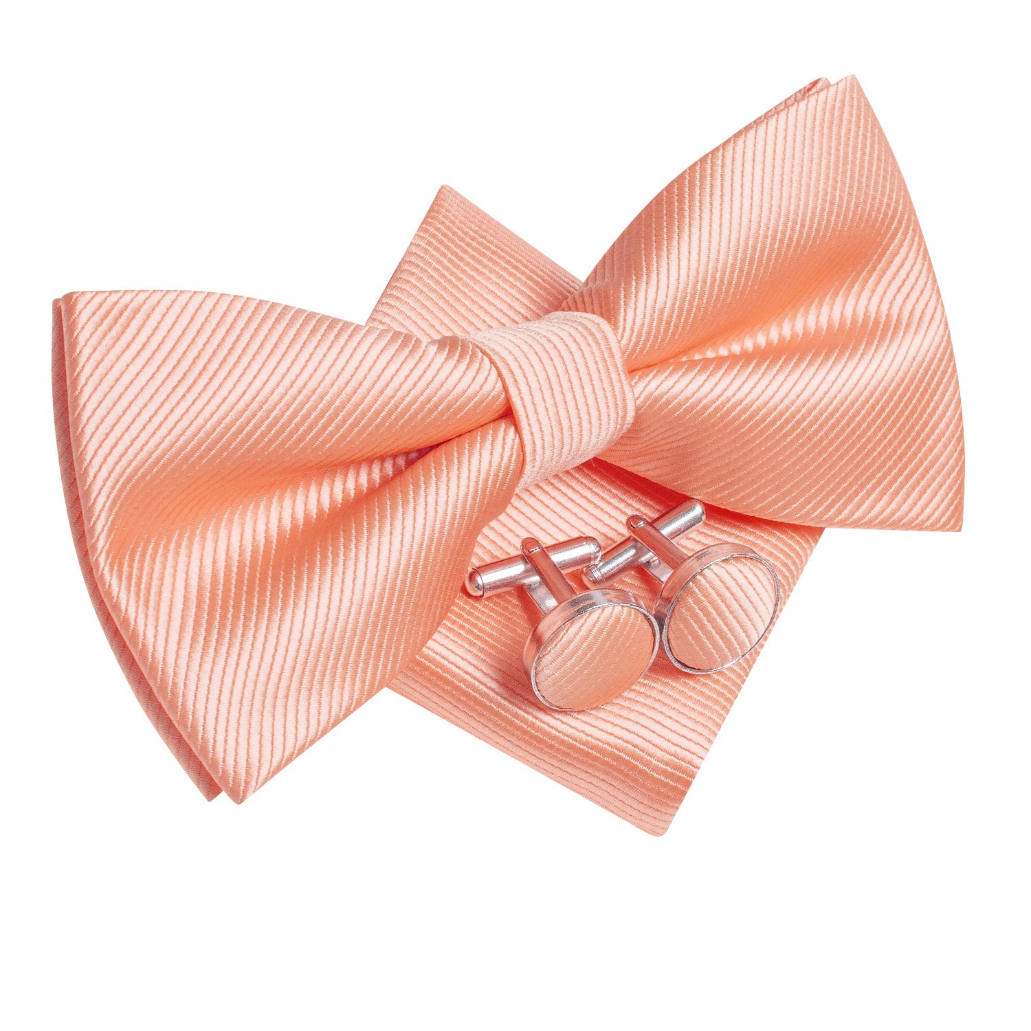 GentCrest Pink Solid Bowtie Set - Image 4