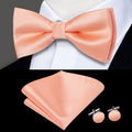 GentCrest Pink Solid Bowtie Set - Image 1