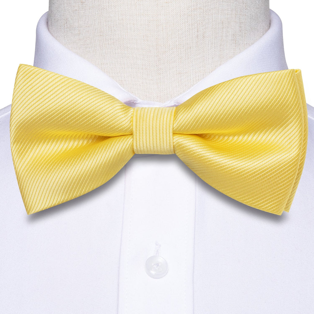GentCrest Yellow Solid Bowtie Set - Image 4