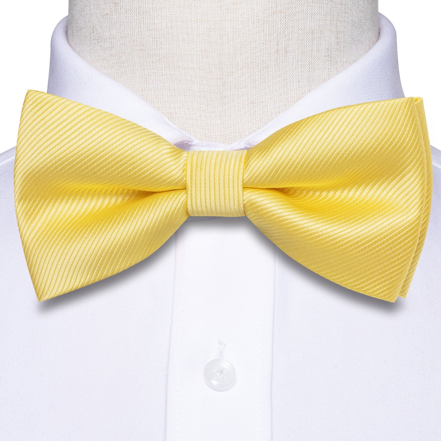 GentCrest Yellow Solid Bowtie Set - Image 4