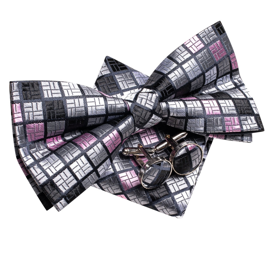 GentCrest Pink Plaid Bowtie Set - Image 4