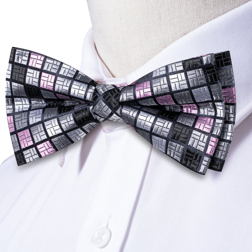 GentCrest Pink Plaid Bowtie Set - Image 5