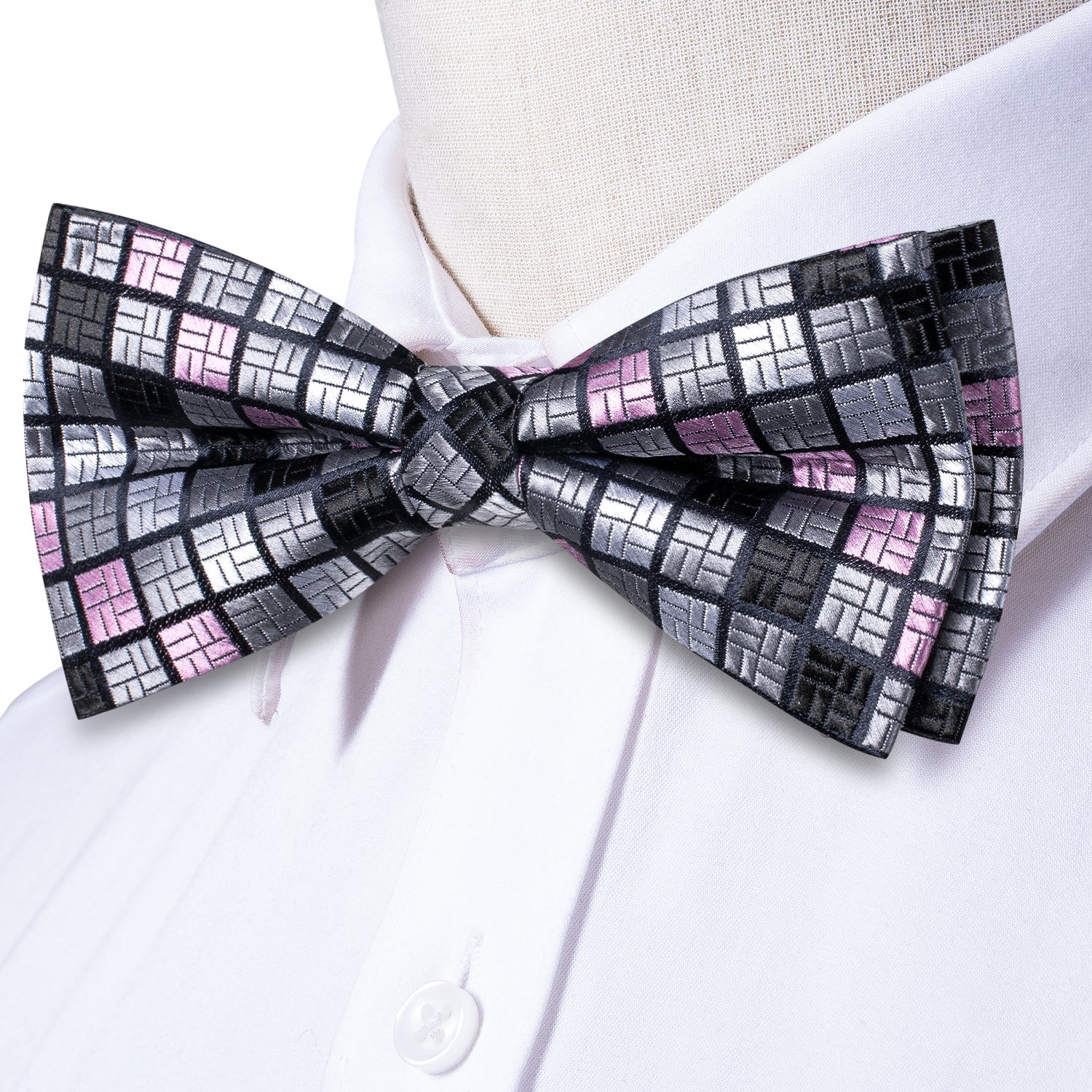 GentCrest Pink Plaid Bowtie Set - Image 5
