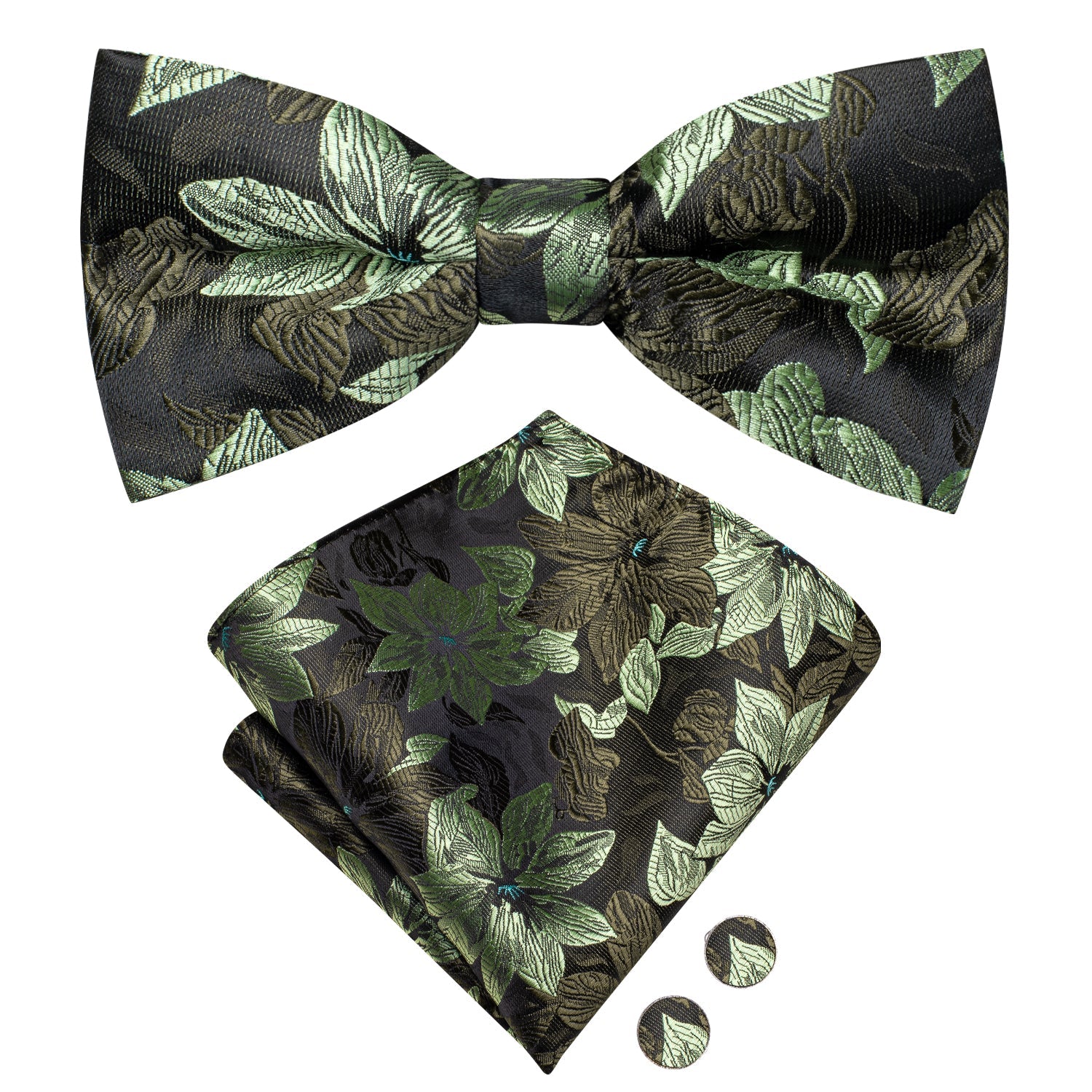 GentCrest Green Floral Bowtie Set - Image 3