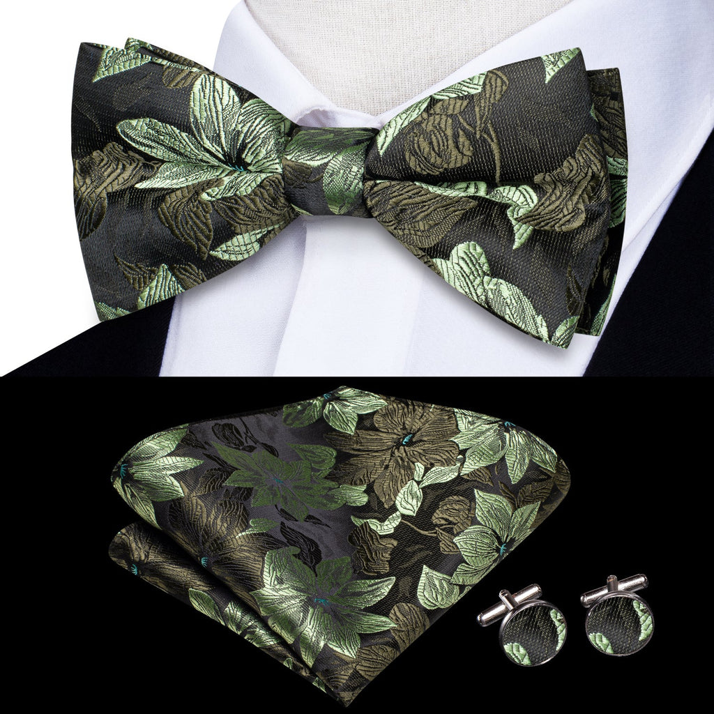 GentCrest Green Floral Bowtie Set - Image 2