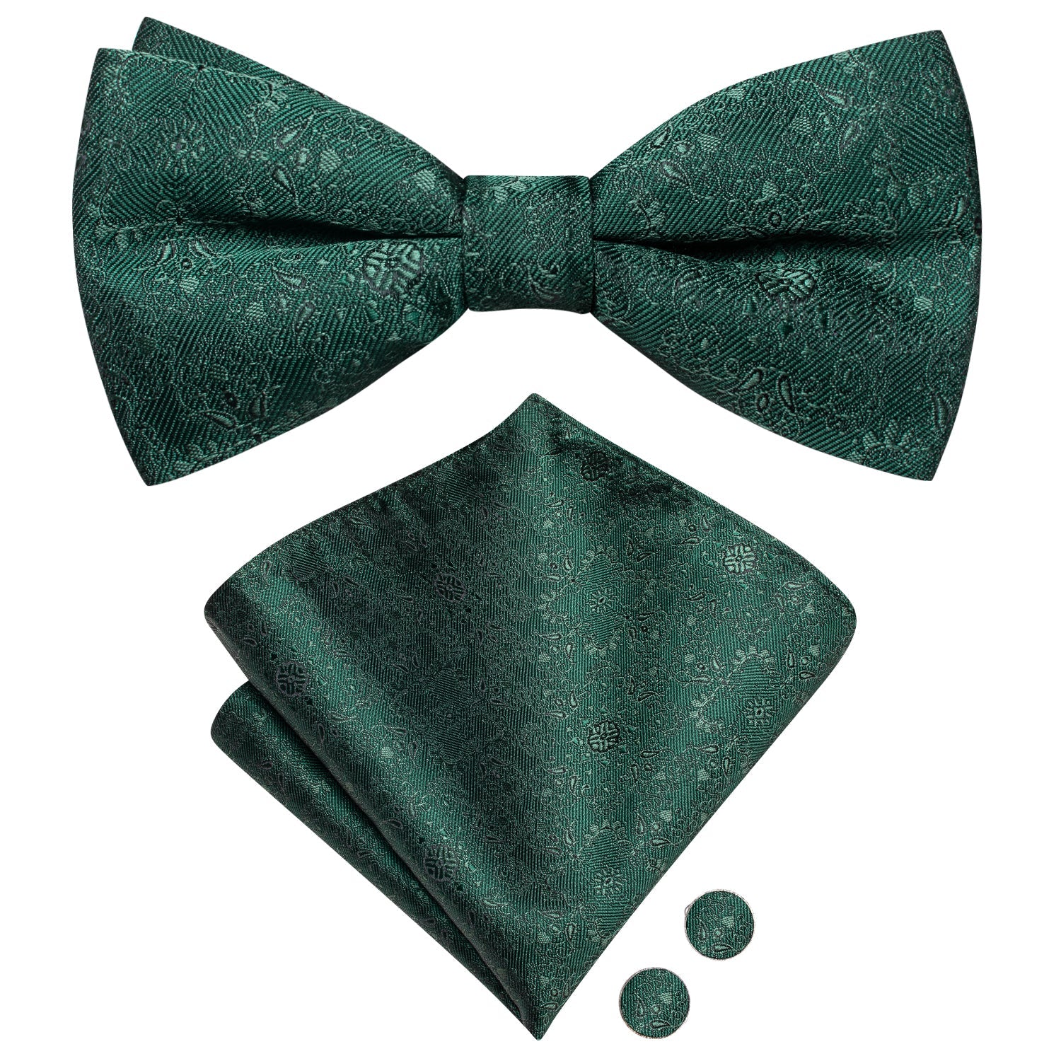 GentCrest Green Floral Bowtie Set - Image 4