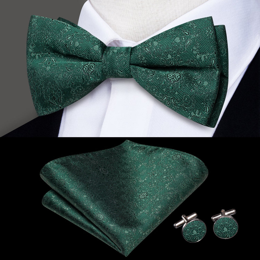 GentCrest Green Floral Bowtie Set - Image 1