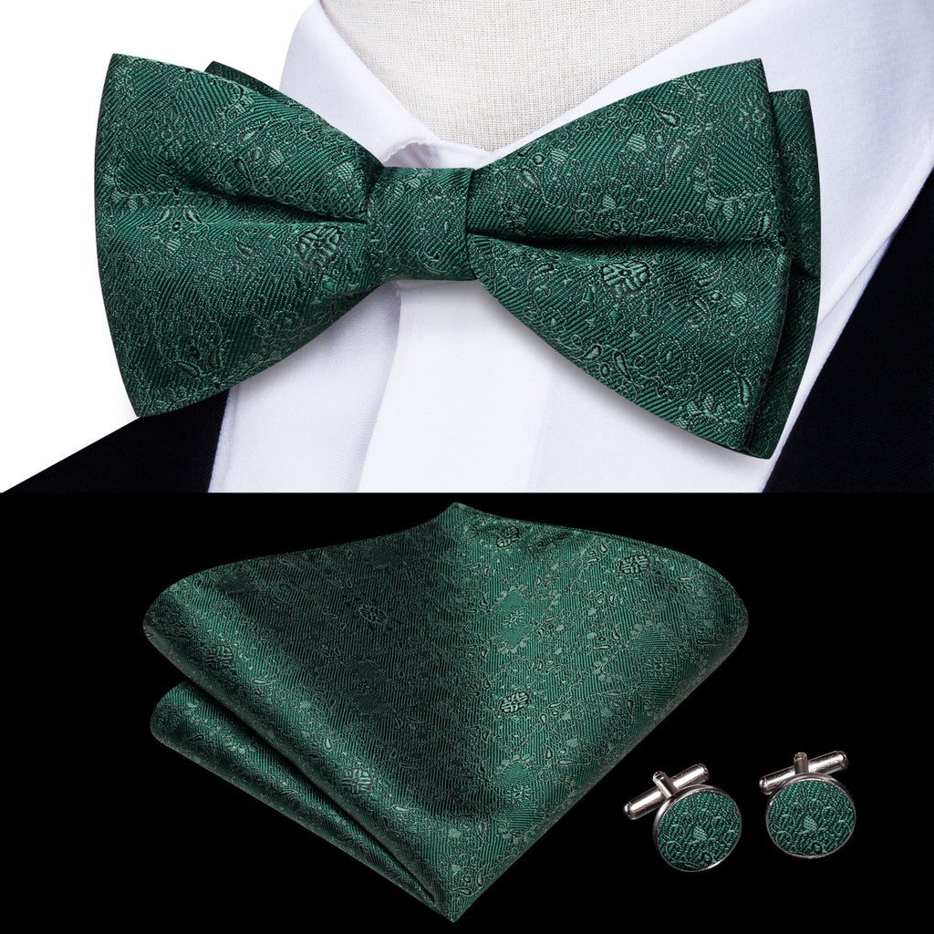 GentCrest Green Floral Bowtie Set - Image 2