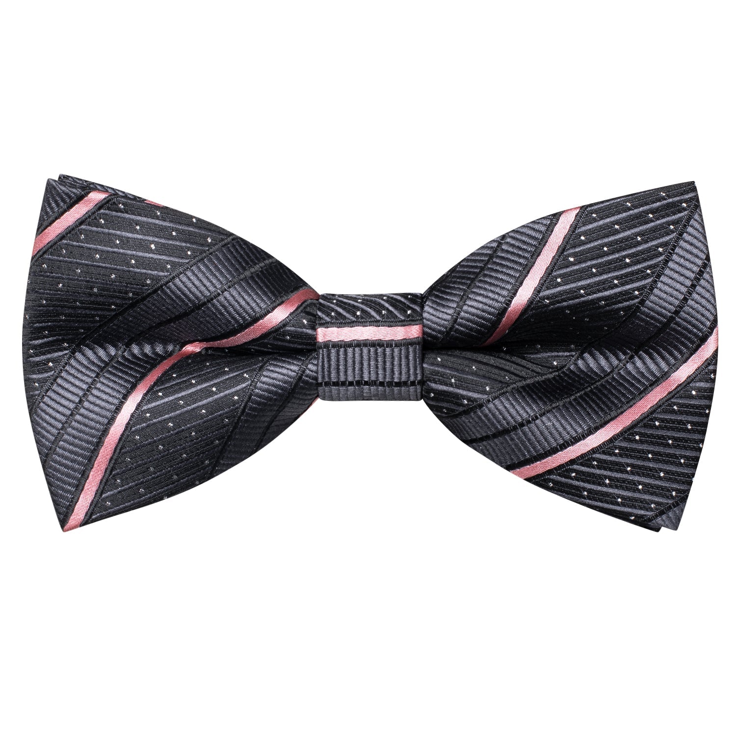 GentCrest Grey Striped Bowtie Set - Image 7
