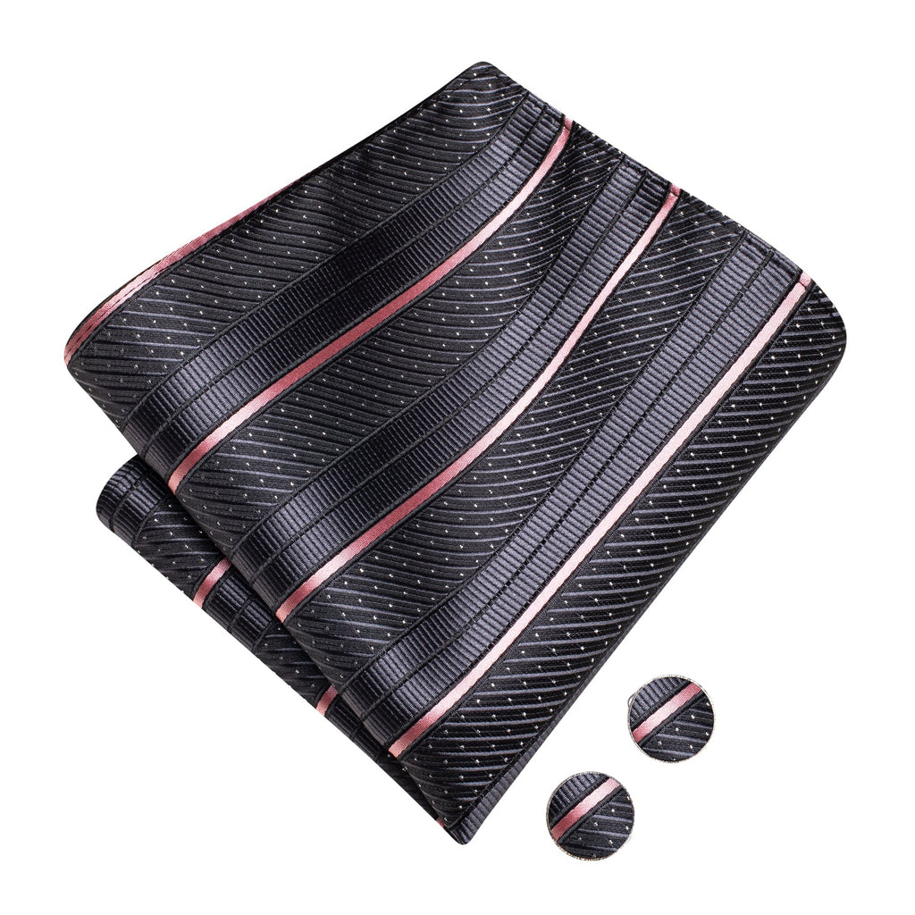 GentCrest Grey Striped Bowtie Set - Image 9