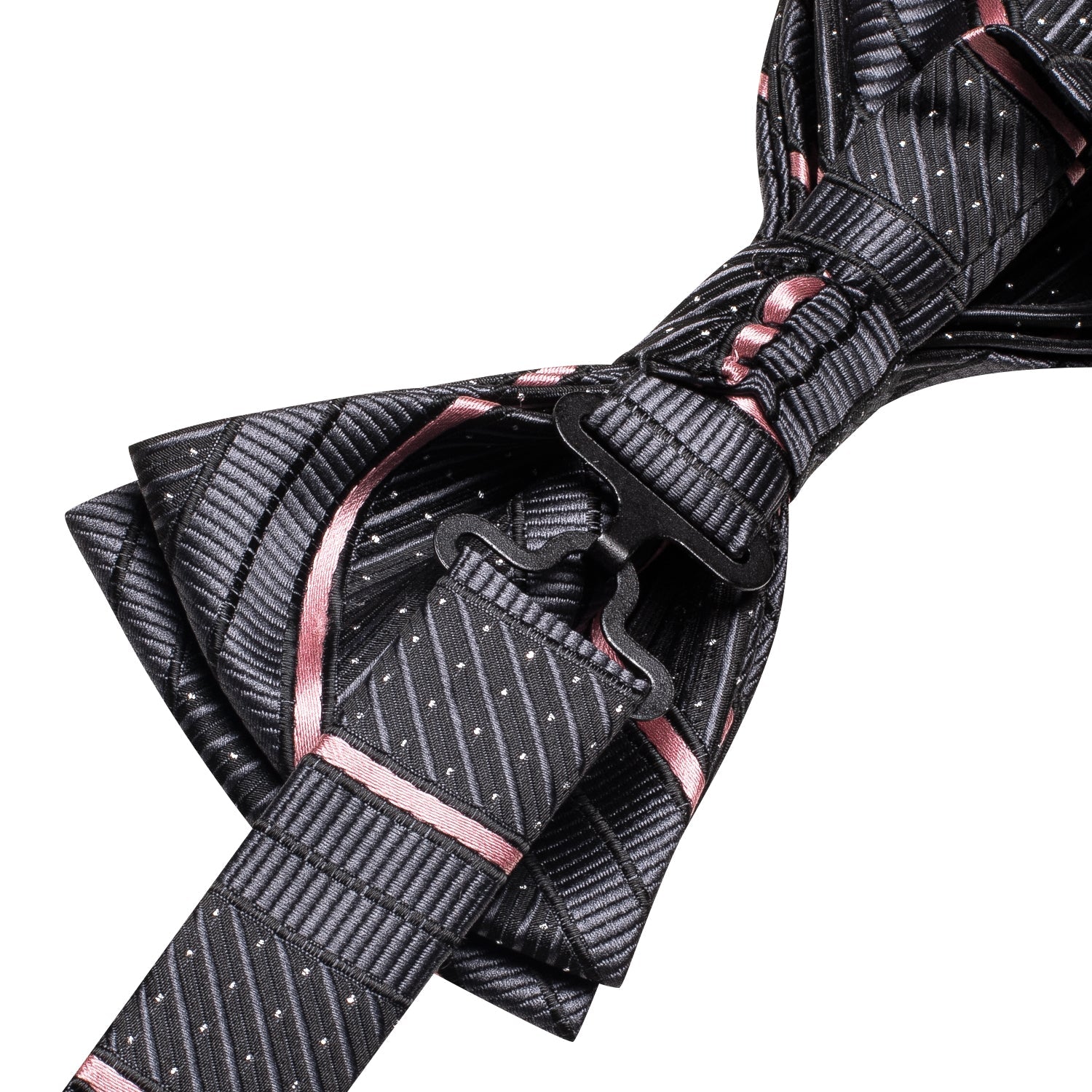 GentCrest Grey Striped Bowtie Set - Image 8