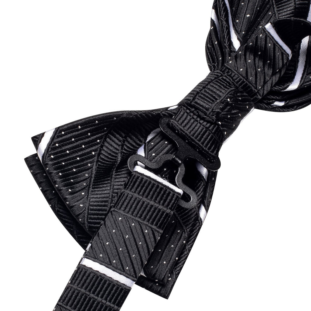 GentCrest Black Striped Bowtie Set - Image 8