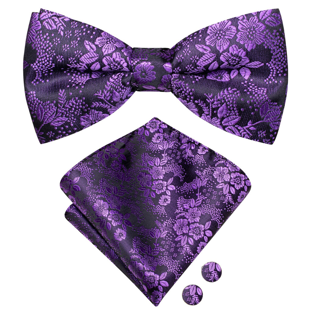 GentCrest Purple Floral Bowtie Set - Image 3