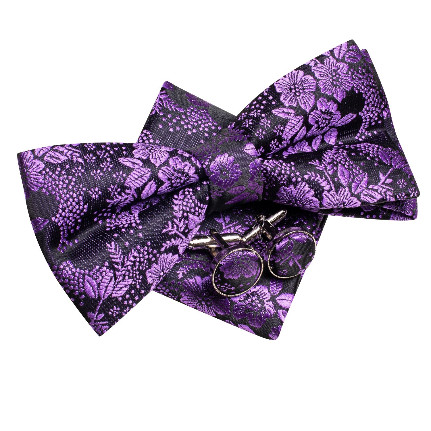 GentCrest Purple Floral Bowtie Set - Image 6