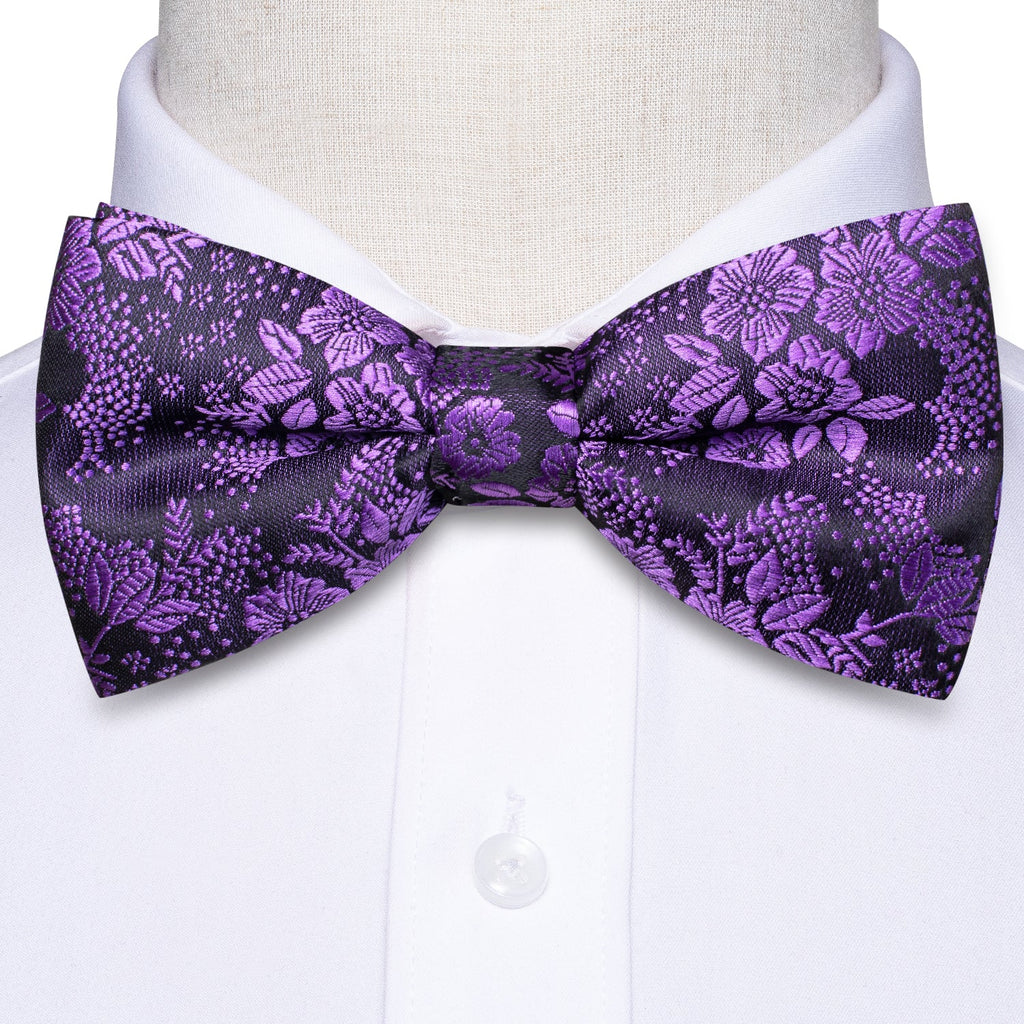 GentCrest Purple Floral Bowtie Set - Image 4