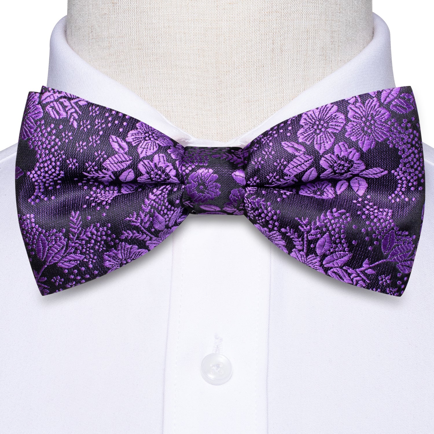 GentCrest Purple Floral Bowtie Set - Image 4